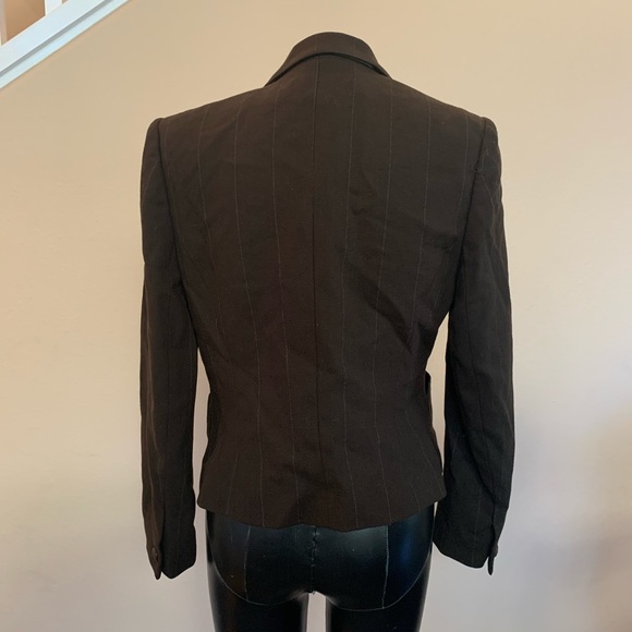 Brown Pin Stripe Blazer - Picture 4 of 8